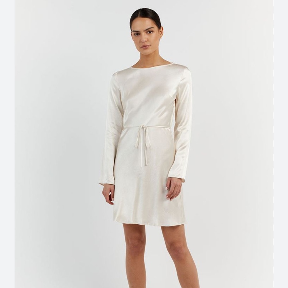 Dissh Charli Silk Mini Dress in Cream